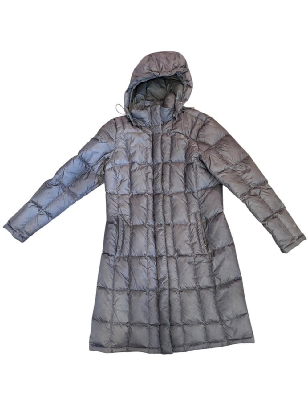 The North Face Miss Metro 550 Down Long Puffer Parka Gray Women's Large